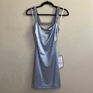 Metallic Light Blue Dress